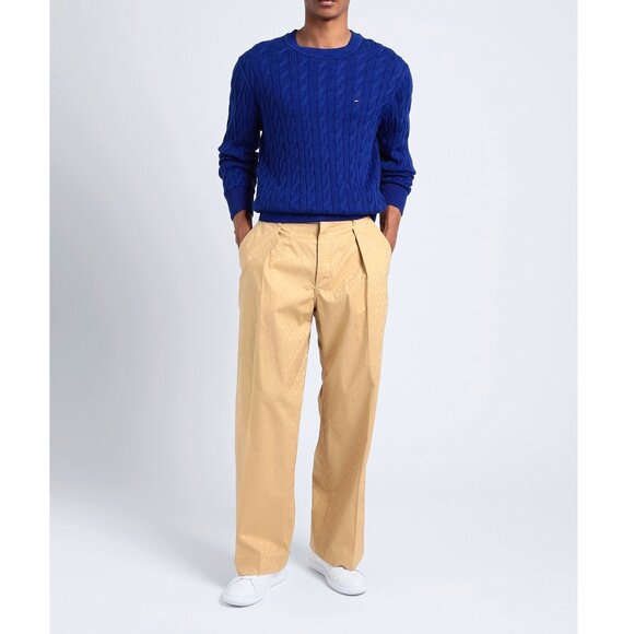 Tommy Hilfiger Iconic Cre Neck Cable Knit Pullover Sweater Men's Size 3XL Royal - Picture 2 of 9